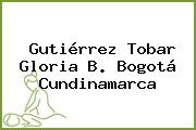 Gutiérrez Tobar Gloria B. Bogotá Cundinamarca