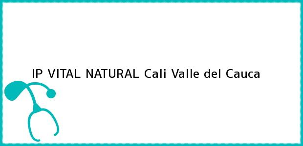Teléfono, Dirección y otros datos de contacto para IP VITAL NATURAL, Cali, Valle del Cauca, Colombia