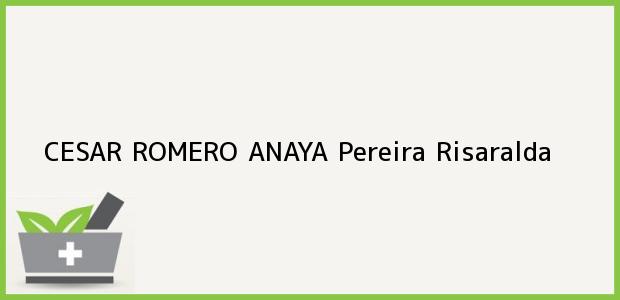Teléfono, Dirección y otros datos de contacto para CESAR ROMERO ANAYA, Pereira, Risaralda, Colombia
