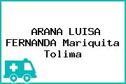 ARANA LUISA FERNANDA Mariquita Tolima