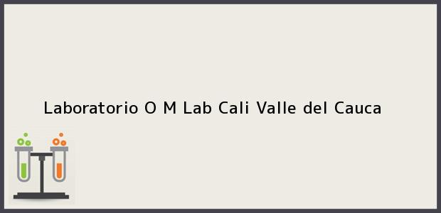 Teléfono, Dirección y otros datos de contacto para Laboratorio O M Lab, Cali, Valle del Cauca, Colombia