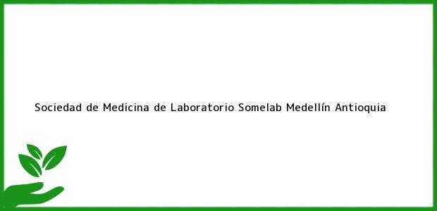 Teléfono, Dirección y otros datos de contacto para Sociedad de Medicina de Laboratorio Somelab, Medellín, Antioquia, Colombia