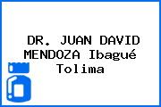 DR. JUAN DAVID MENDOZA Ibagué Tolima