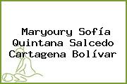 Maryoury Sofía Quintana Salcedo Cartagena Bolívar