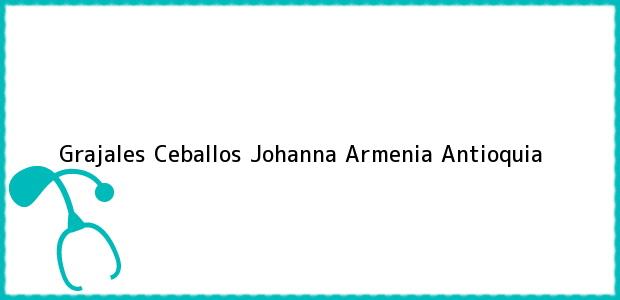 Teléfono, Dirección y otros datos de contacto para Grajales Ceballos Johanna, Armenia, Antioquia, Colombia