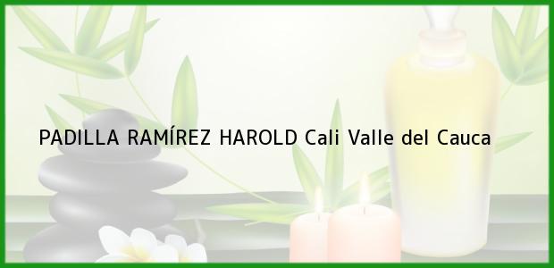 Teléfono, Dirección y otros datos de contacto para PADILLA RAMÍREZ HAROLD, Cali, Valle del Cauca, Colombia