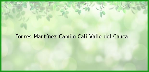Teléfono, Dirección y otros datos de contacto para Torres Martínez Camilo, Cali, Valle del Cauca, Colombia