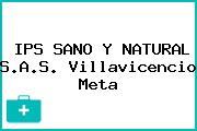 Ver ips sano y natural sas villavicencio meta IPS SANO Y NATURAL S.A.S. Villavicencio Meta
